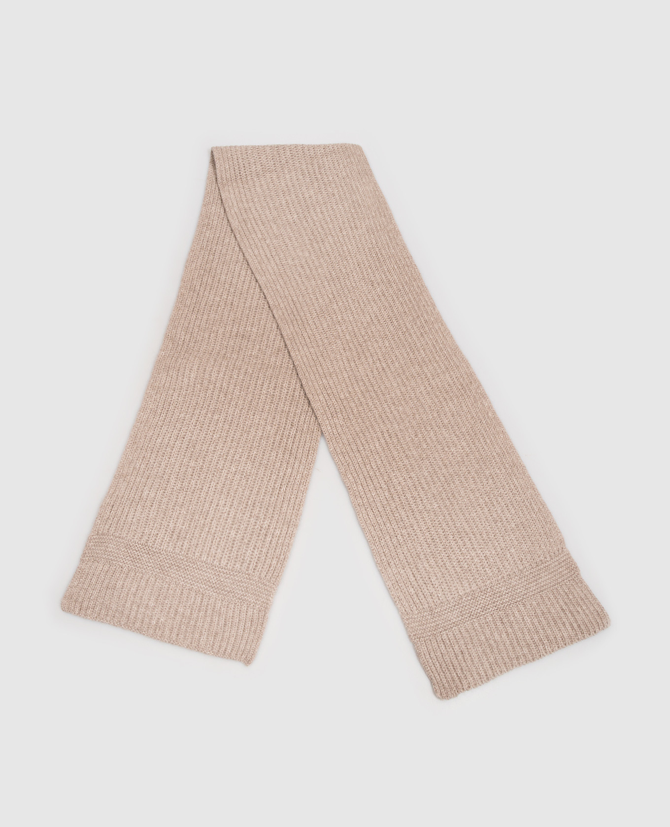 Beige cashmere scarf