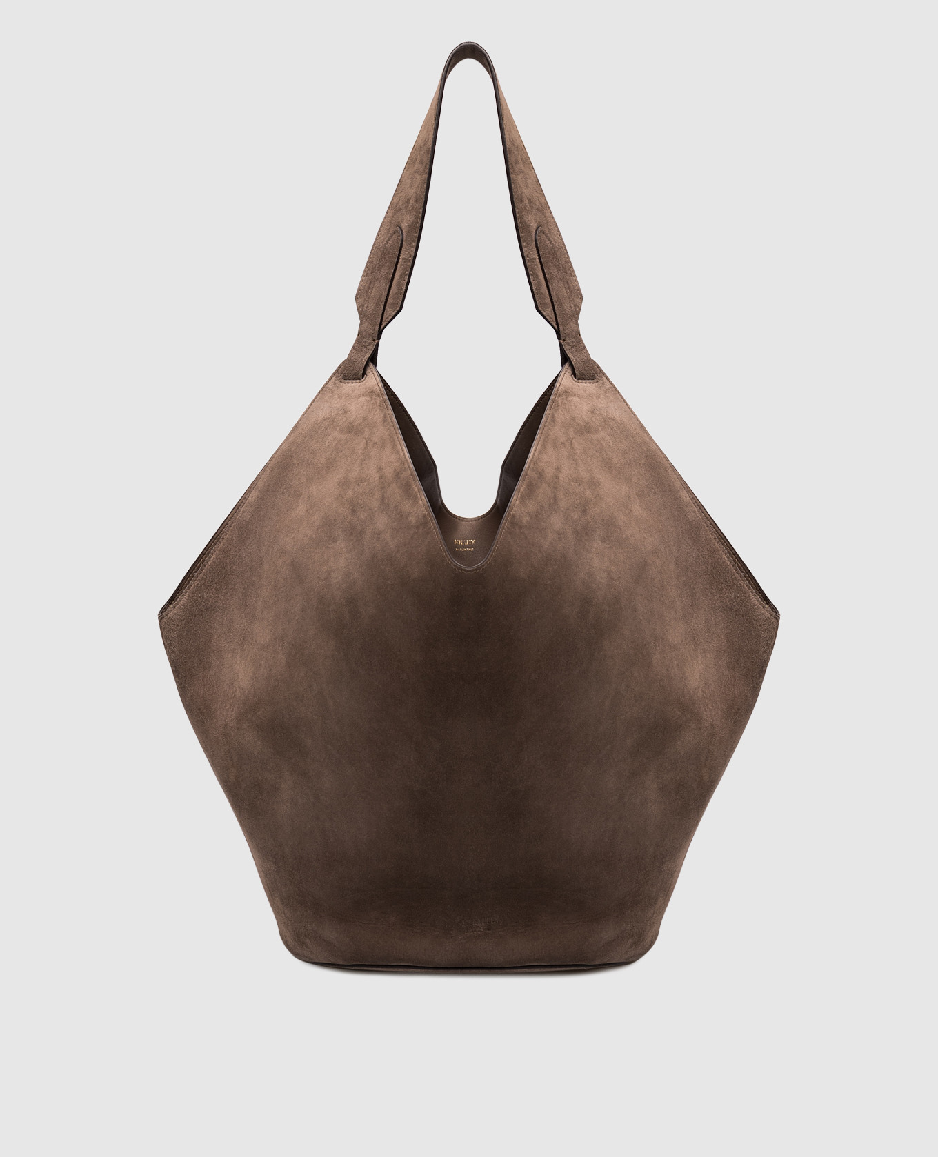 

Brown suede Lotus bag Khaite