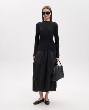 The Row Black Octavo silk top 11071Y738