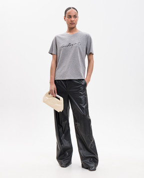 Maison Margiela MM6 Grey melange T-shirt with logo print S52GC0368M20170