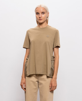 Moncler Brown T-shirt with logo patch L20938C0000889B8Q
