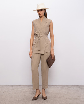 Brunello Cucinelli Beige linen vest MH1267754