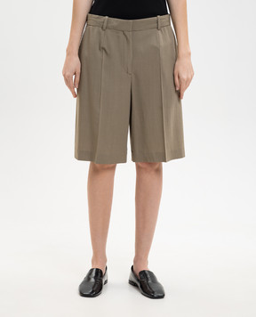 Toteme Brown wool Bermuda shorts 262WRB0455FB0475
