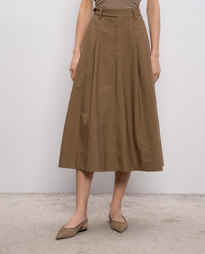 Brunello Cucinelli Brown skirt with chain M0F79G3951