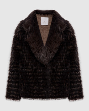 Rindi Brown fox fur jacket 033VO026