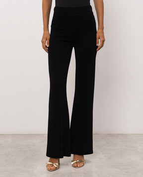 Twinset Black flared pants with logo plate 262TP3540