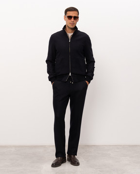Enrico Mandelli Blue cashmere pants GYMP015428