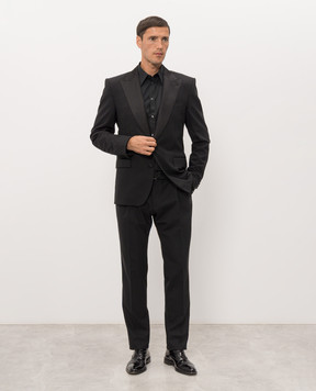 Dolce&Gabbana Black suit with wool and silk GK05ZTFUBG5