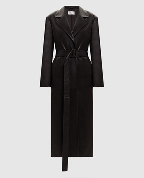 The Row Brown leather coat with a smell Raisa 10509L644