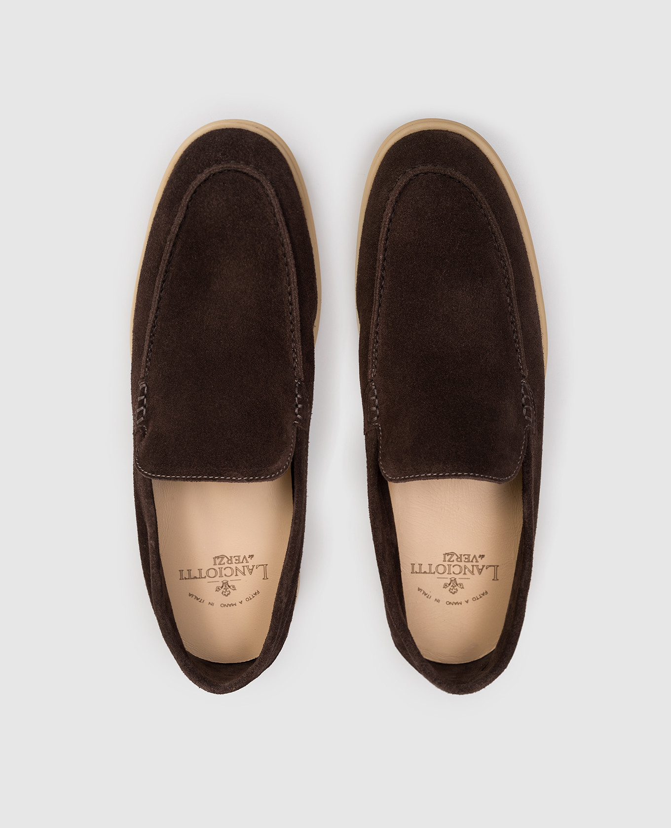

Brown suede loafers Lanciotti De Verzi