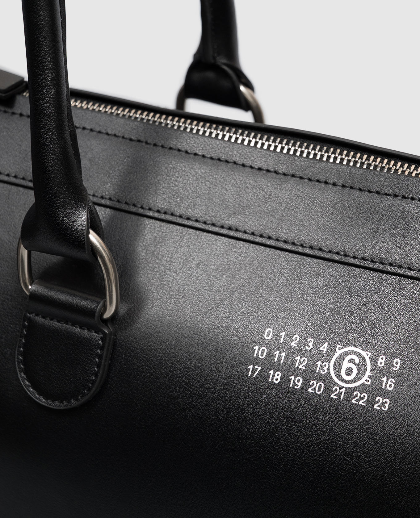 Black leather travel bag Bauletto Maison Margiela MM6 4