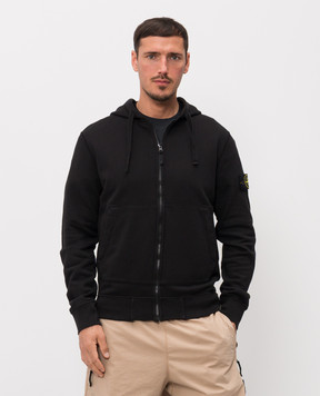 Stone Island Black sports jacket with logo patch L1S156100061S0051
