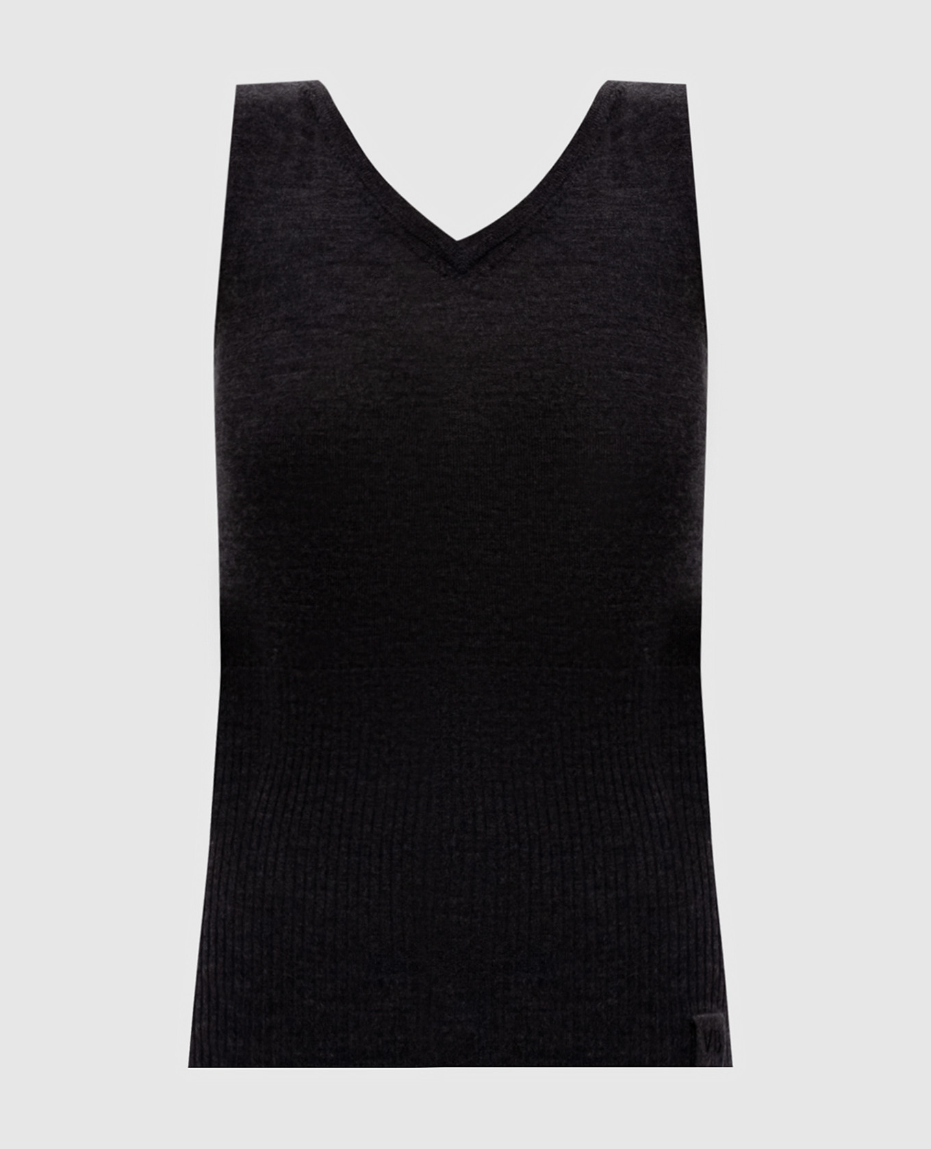 Gray wool top with open back Victoria Beckham