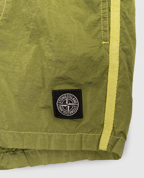 Stone Island Kids' green swim shorts with logo L1S16B100002S004328