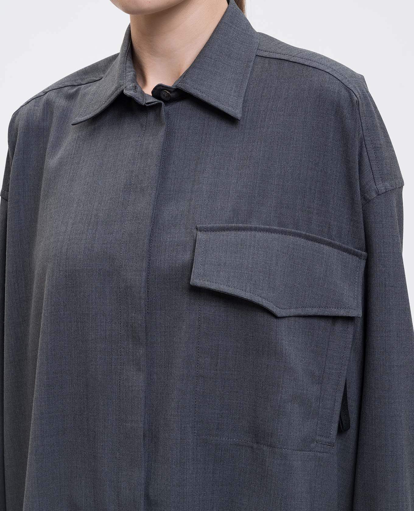 CALENDE gray shirt with wool Max & Co 5