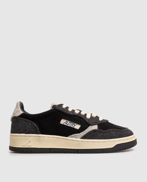 AUTRY Black velvet sneakers MEDALIST AULWV102