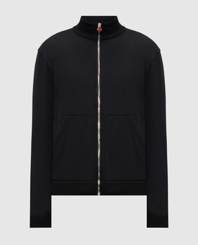 Kiton Black sports jacket with silk UMK0888