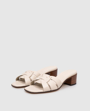 Doucal's Ivory leather mules DD8882EDITUF073