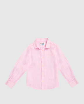 MC2 SAINT BARTH Children's pink Agnes linen shirt AGN000100142L