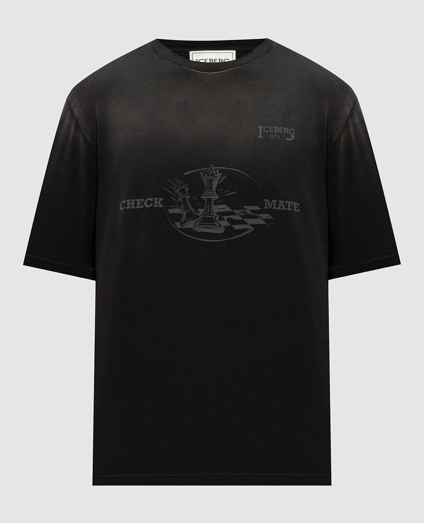 Black T-shirt with print Iceberg