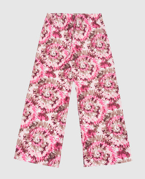 Palm Angels Children's pink tie-dye pants PGCJ006S26FAB002
