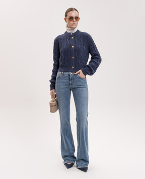 Twinset Blue cardigan with wool 262TT3011