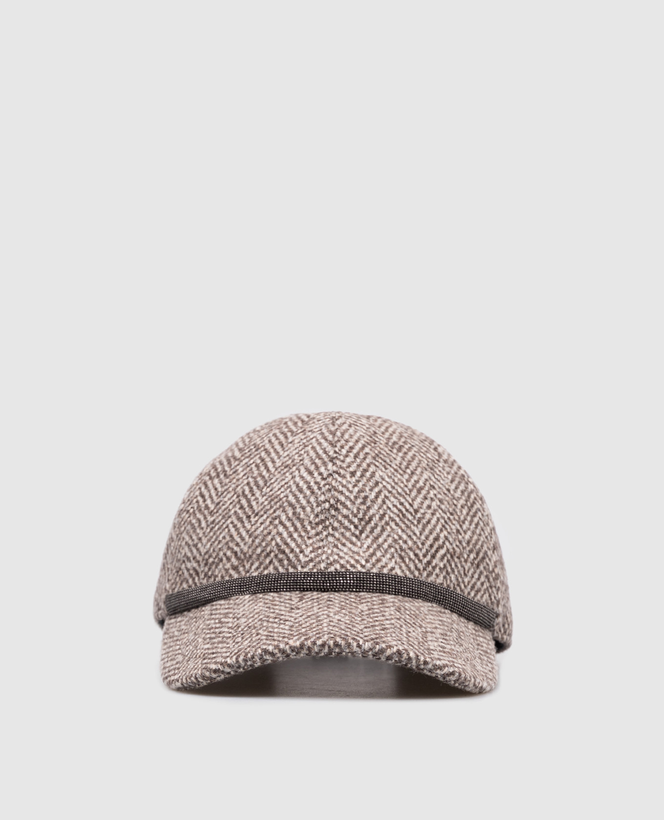 

Brown cap with patterned wool Brunello Cucinelli
