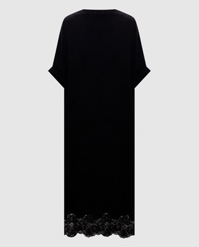 Fabiana Filippi Black dress with lace ABD226F568M446
