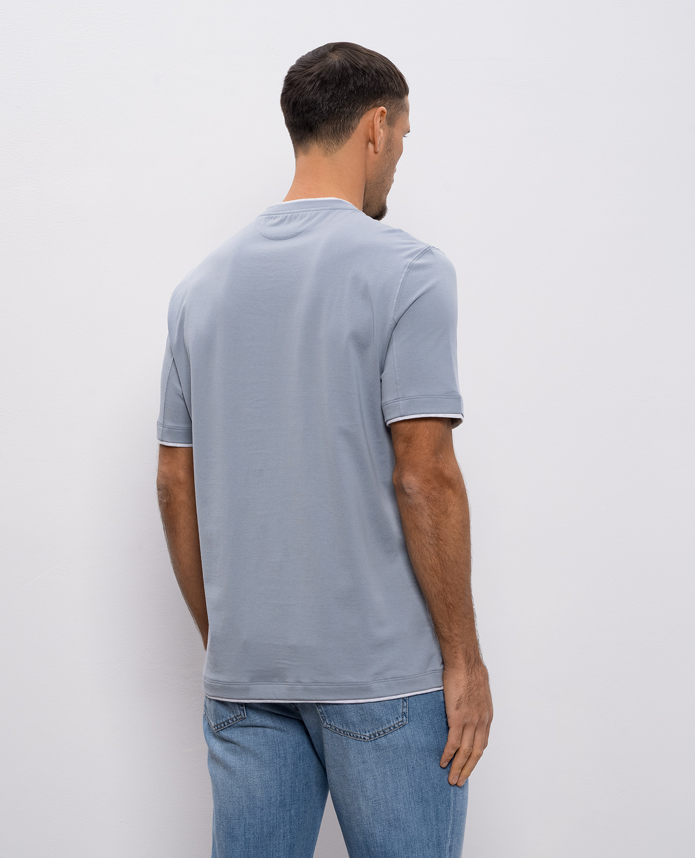

Blue layered T-shirt Brunello Cucinelli, Light blue