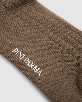 Pini Parma Brown wool socks SOCKBROW