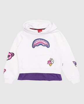 Sprayground Children's white Graffiti hoodie SPY1449EWHT