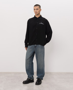 AMIRI Black shirt with logo embroidery AM326SH003