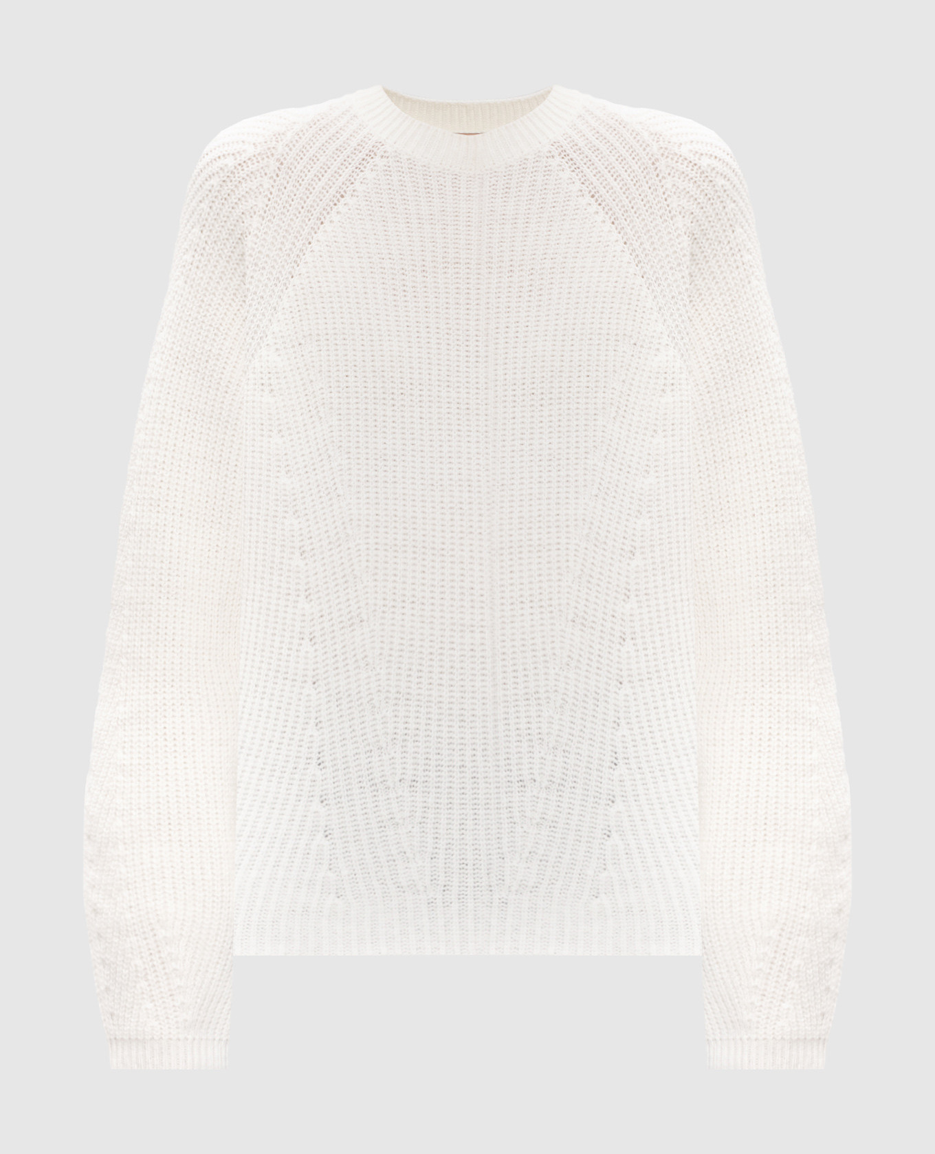 

White alpaca sweater with logo Twinset