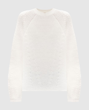 Twinset White alpaca sweater with logo 252TT3060
