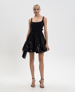 16Arlington Drina black mini dress with sequins MN632SS2601