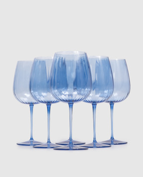 La Reine Set of blue gin glasses ROMANTIC 6 pcs OPIUM75ROMANTIC