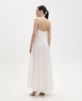Ermanno Scervino Life White dress with silk D484Q605XYRI