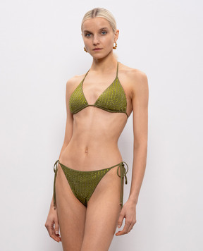 Venuja Green MALIBU swimsuit with crystals BI005A