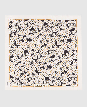 Valentino White silk scarf with floral print 8W2EI114MIG