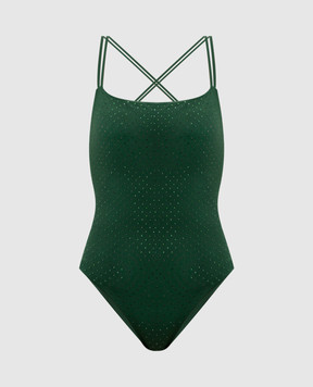 Fisico Green swimsuit with crystals MC07GW
