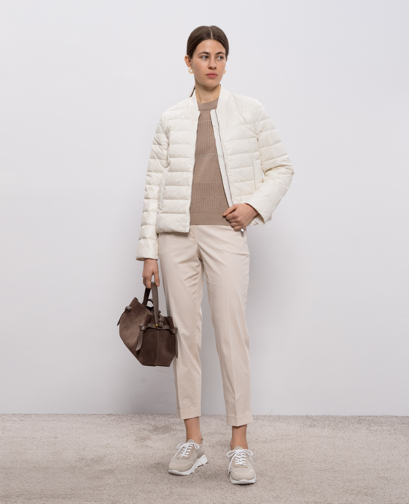 White down jacket with chain Peserico 2