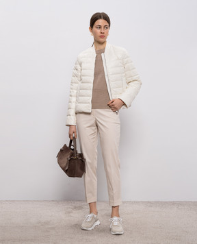 Peserico White down jacket with chain A241132200G