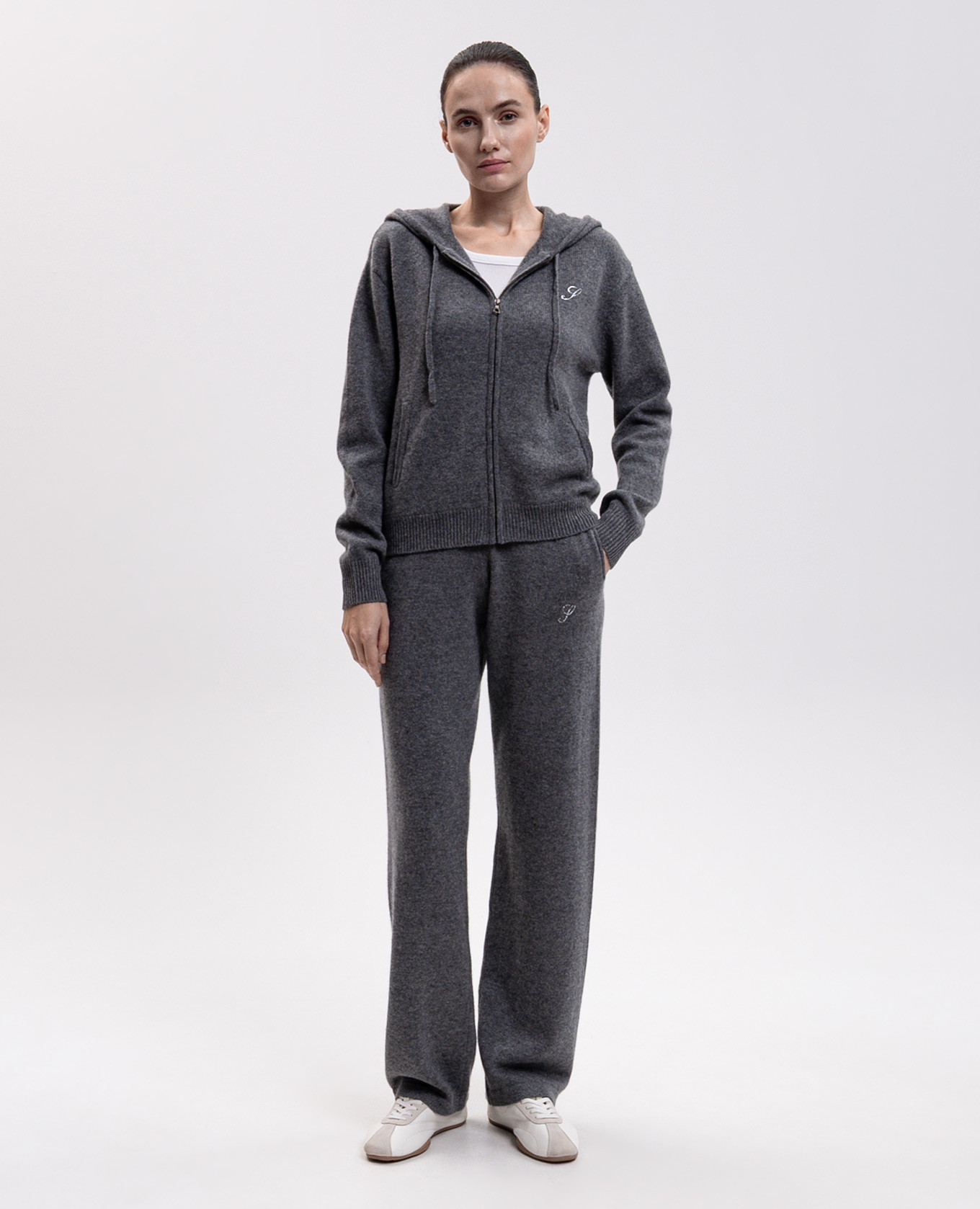 Grey cashmere and wool sports jacket Sporty & Rich 2