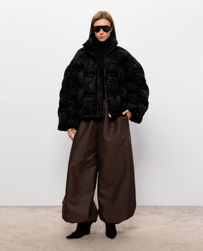 Raxxy Black velour down jacket RX26AWT046