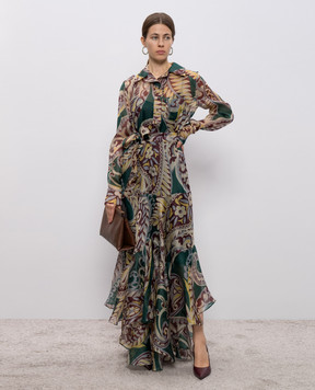 Etro Floral print silk maxi shirt dress WRHA047499SA1K3