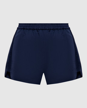 Max & Co CALATA blue shorts with textured logo MCOCALATA