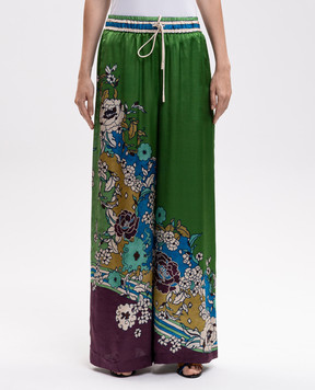 Alemais Nanci green silk pants 7613P