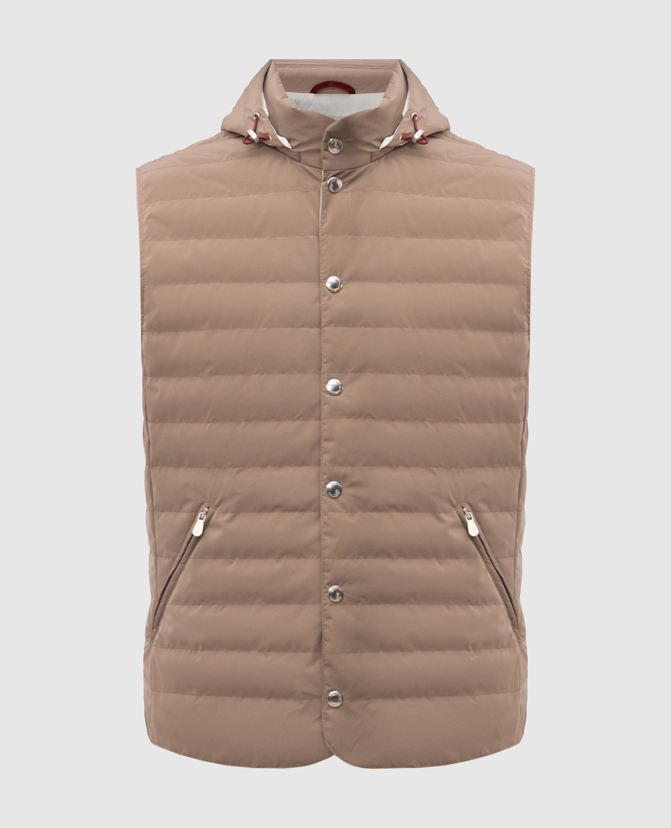 Brown down vest