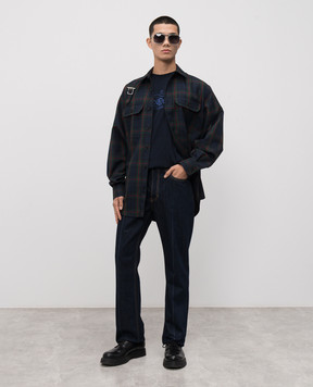 Alexander McQueen Blue jeans with a patch 839537QYAAB