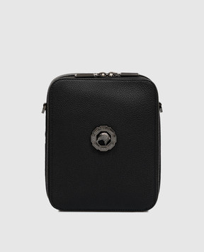 Stefano Ricci Black leather bag with textured emblem ND217GTUMR